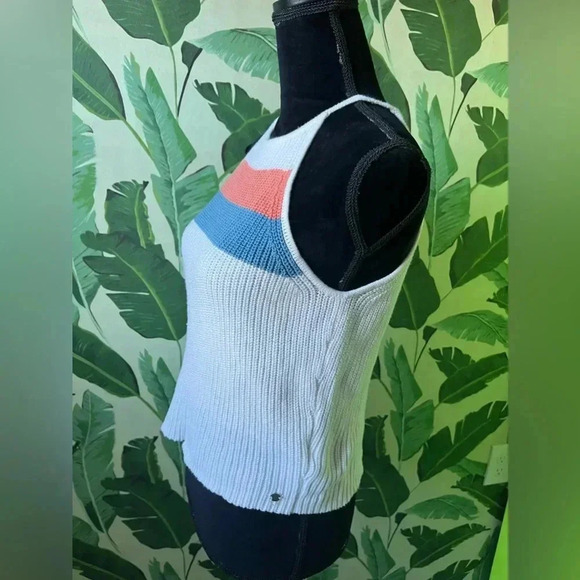 Roxy Knit Colorblock High Neck Sweater Tank Top Size M - Picture 7 of 9